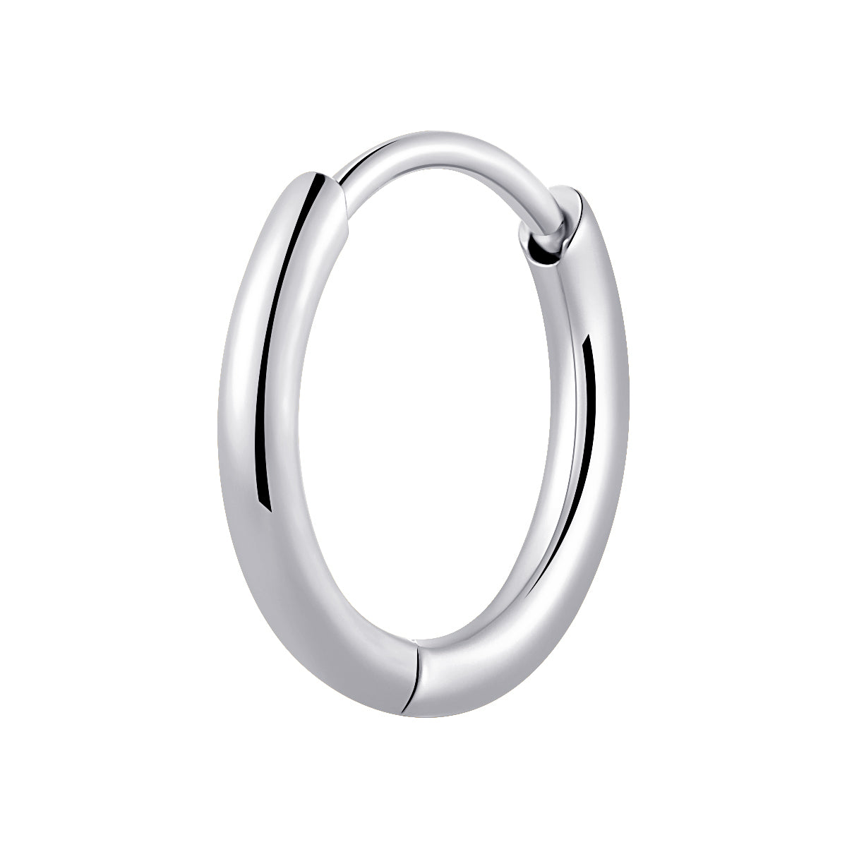 ASTM F136 Titanium Hoop Earring Clicker 1.2×8mm / 0.8mm