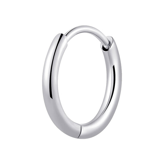 ASTM F136 Titanium Hoop Earring Clicker 1.2×8mm / 0.8mm