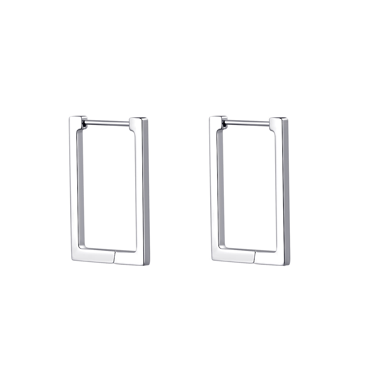 ASTM F136 Titanium Hypoallergenic Multiple Size Classic Rectangular Designed Earrings