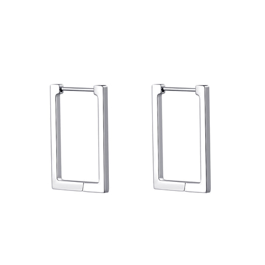 ASTM F136 Titanium Hypoallergenic Multiple Size Classic Rectangular Designed Earrings