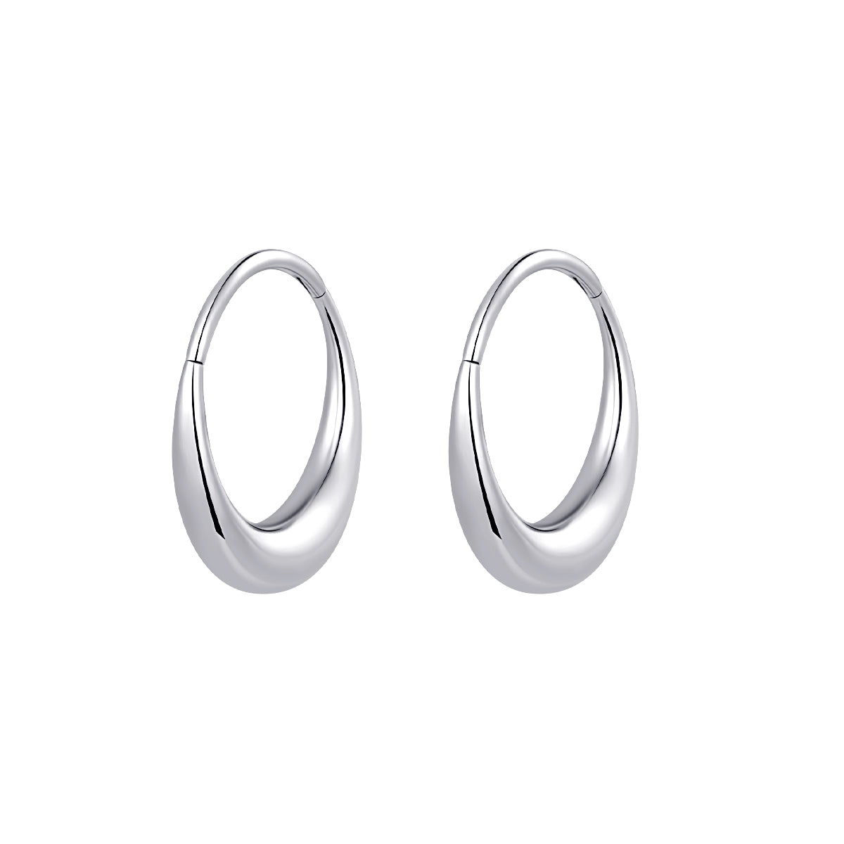 ASTM F136 Titanium Hypoallergenic Classic Designed Earring Silver & PVD Gold Multiple Sizes