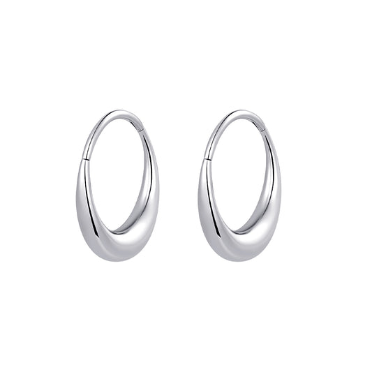 ASTM F136 Titanium Hypoallergenic Classic Designed Earring Silver & PVD Gold Multiple Sizes
