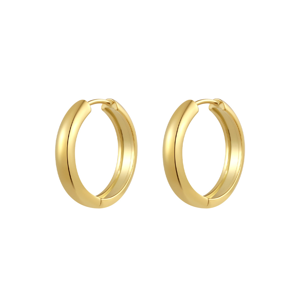PVD Gold ASTM F136 Titanium Hoop Earrings 0.8×10mm