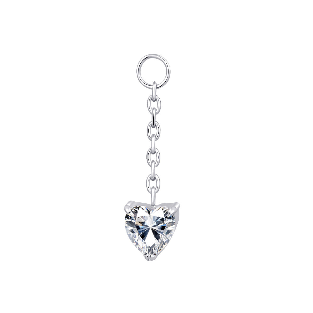 ASTM F136 Titanium CZ Charm