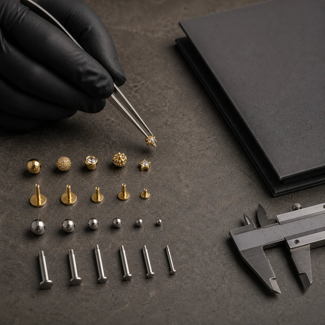 Professional review of body jewelry materials and dimensions